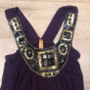 Purple Jeweled Rubicon Dress Size S